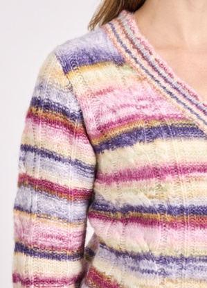 Mudflower Space Dye Cable Cardigan